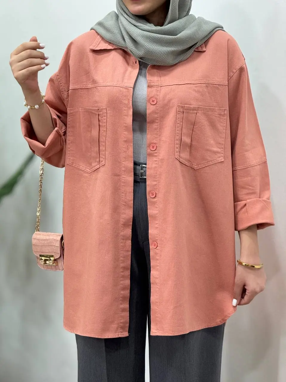 مانتو کتان کاغذی هونیا